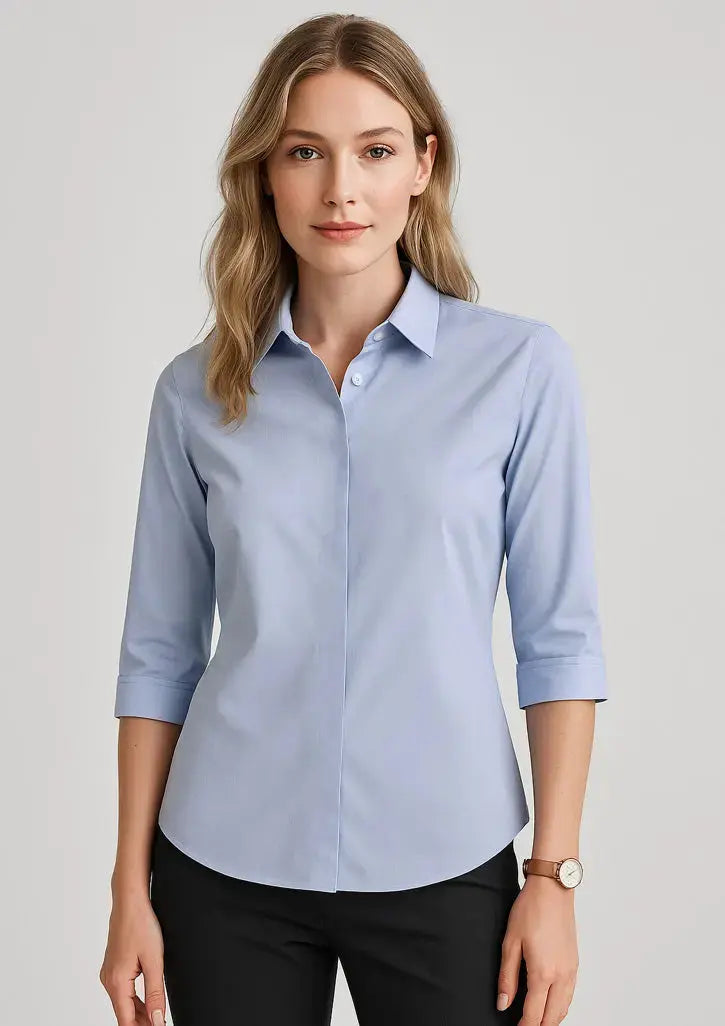 Biz Corporates Charlie Women's 3/4 Sleeve Shirt RS968LT Biz Corporates